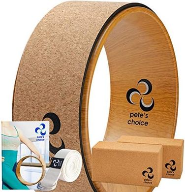 Eco-Friendly Cork Yoga Wheel & Blocks Set with Bonus eBook & Strap
