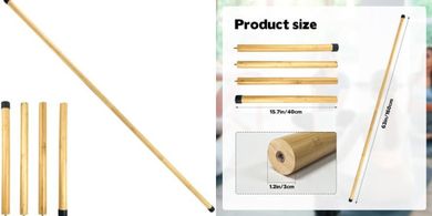 Portable Bamboo Yoga Stick: Posture Corrector for Home & Gym
