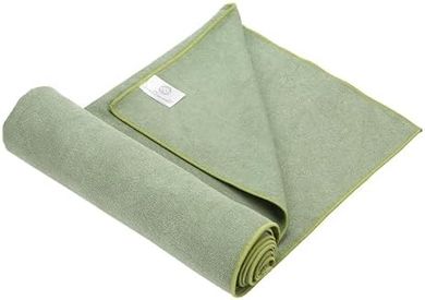 Double-sided microfiber yoga towel: absorbent, non-slip, quick-drying (73" x 26").
