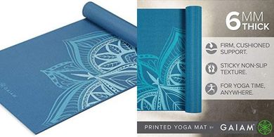 Gaiam Premium 6mm Non-Slip Yoga & Fitness Mat
