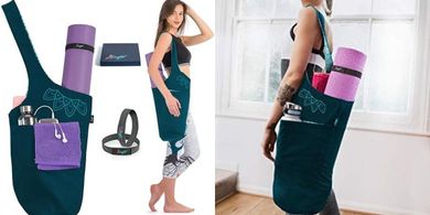 Yoga Tote Bag: Holds mats & accessories, with bonus strap.
