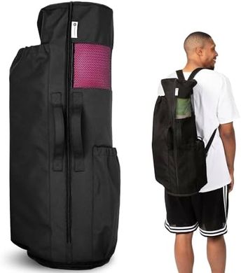 MAGNILAY Yoga Mat Bag:  Adjustable, pocketed carrier for mats & accessories.
