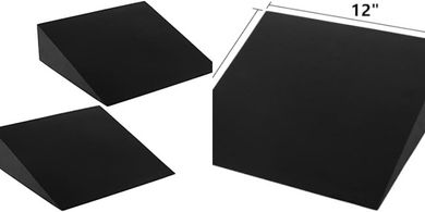 DEAYOU Yoga Foam Wedge Blocks (2-pack, 13", Black)
