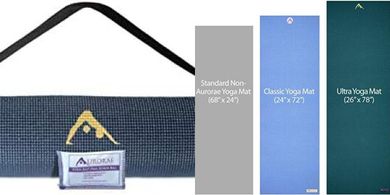 Aurorae Ultra-Wide Extra-Long Yoga Mat: 78" x 26", 1/4" Thick, Non-Slip
