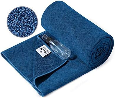 Heathyoga Hot Yoga Towel: Non-slip microfiber, 72"x26", with spray bottle.
