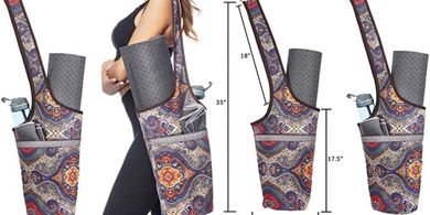 Ewedoos Yoga Mat Bag: Large Pockets, Fits Most Mats
