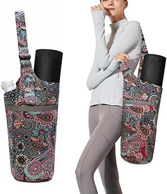 Large Yoga Mat Bag with Pockets & Adjustable Strap
