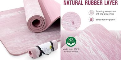 UMINEUX Thick Yoga Mat: Eco-Friendly TPE & Rubber, Non-Slip, with Strap
