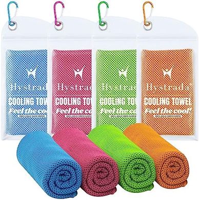 Cooling Microfiber Towels: 4-Pack for Sports & Fitness
