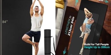 Extra-Long, Extra-Wide Yoga Mat for Tall People (84"x32", Non-Slip TPE)
