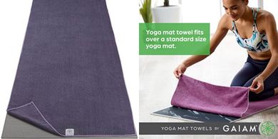 Gaiam Microfiber Yoga Towel for Hot Yoga
