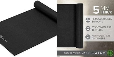 Gaiam Premium 5mm Yoga & Fitness Mat: Thick, Non-Slip, 68"x24"
