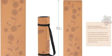 Natural Cork Yoga Mat: Eco-Friendly, Anti-Slip, Sweat-Absorbing
