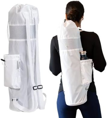 Waterproof Yoga Mat Tote Bag with Adjustable Strap & Pocket
