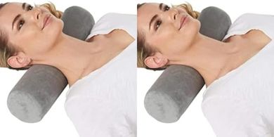 AllSett Health Cervical Memory Foam Pillow & Bolster: Neck, Back & Leg Support
