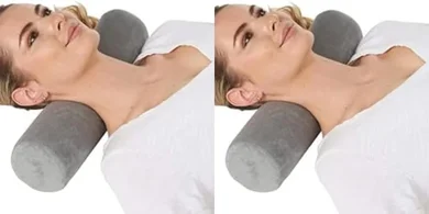 AllSett Health Cervical Memory Foam Pillow & Bolster: Neck, Back & Leg Support
