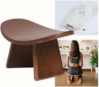 Foldable Meditation Bench: Ergonomic, Portable, Durable (8")
