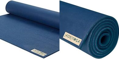 Jade Fusion Yoga Mat: Luxurious, sturdy, non-slip, US-made (68"/74").
