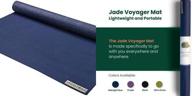 Jade Voyager Yoga Mat: Lightweight, portable, non-slip for all workouts.
