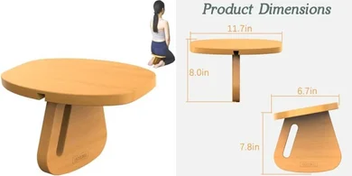 Portable Pine Wood Meditation Bench: Comfort, Stability, Yoga & Outdoor Use