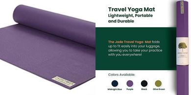 JadeYoga Travel Mat: Packable, Lightweight, Non-Slip Yoga Mat
