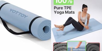 YOTTOY Thick TPE Yoga & Fitness Mat with Strap
