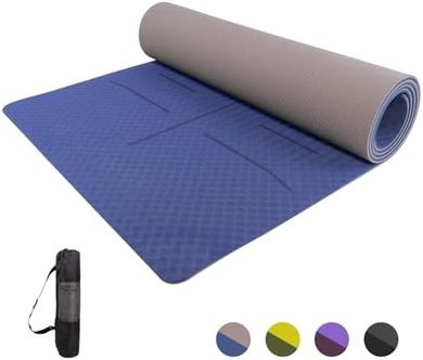 Eco TPE Yoga Mat: Extra-Grippy, Cushioned, Lightweight with Bag
